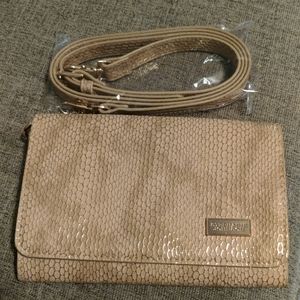 Gold and nude purse or clutch